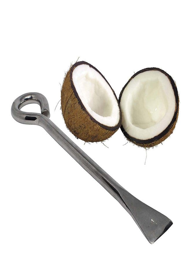 Ervio Coconut Opener & Peeler Kitchen Tool Set | Stainless Steel Shell Breaker, Cutter, Slicer & Coconut Grater Combo for Tender & Mature Coconuts | Kitchen Accessory Combo - Image 4